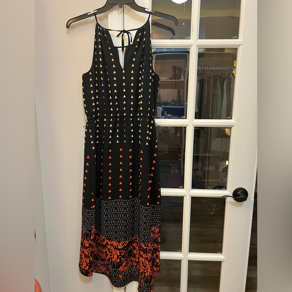 The Limited Black and Orange Midi Dress - Picture 2 of 6